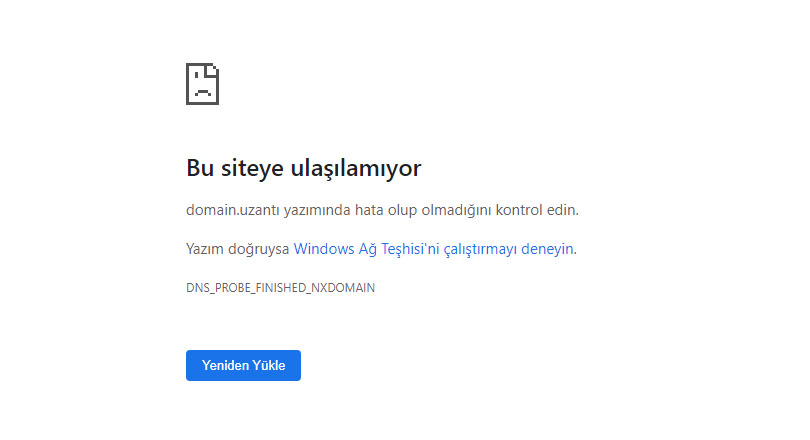 Dns_probe_finished_nxdomain Hatası Nedir