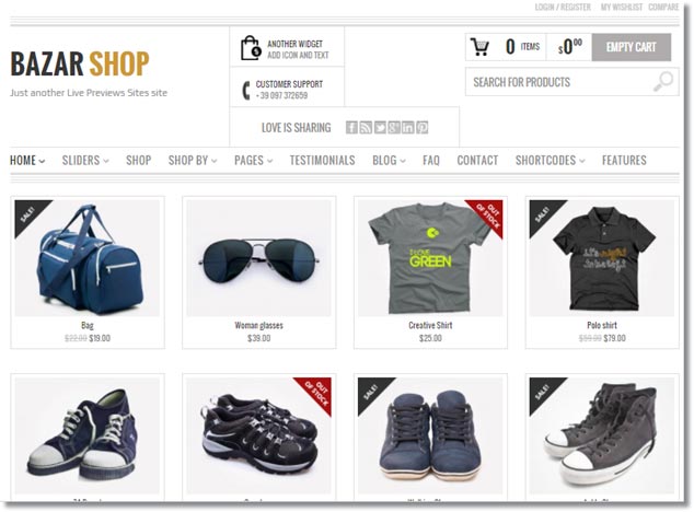 Wordpress E-Ticaret Temaları - Bazar Shop