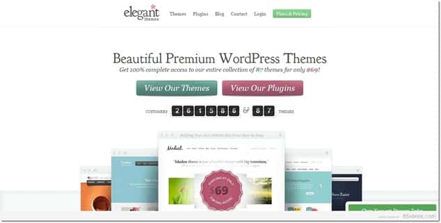 Ücretli WordPress Temaları Satılan Siteler - Elegant Themes