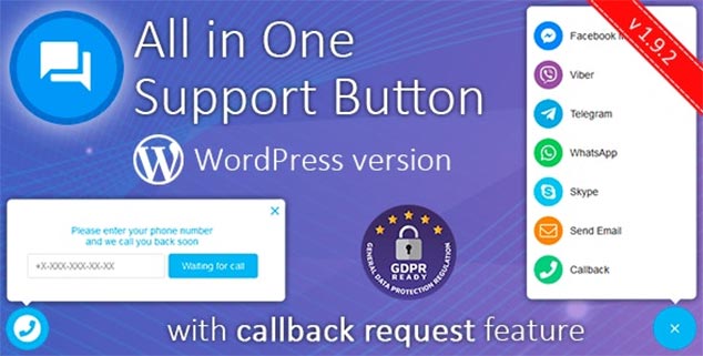 All in One Support Button WordPress Canlı Destek Sistemi