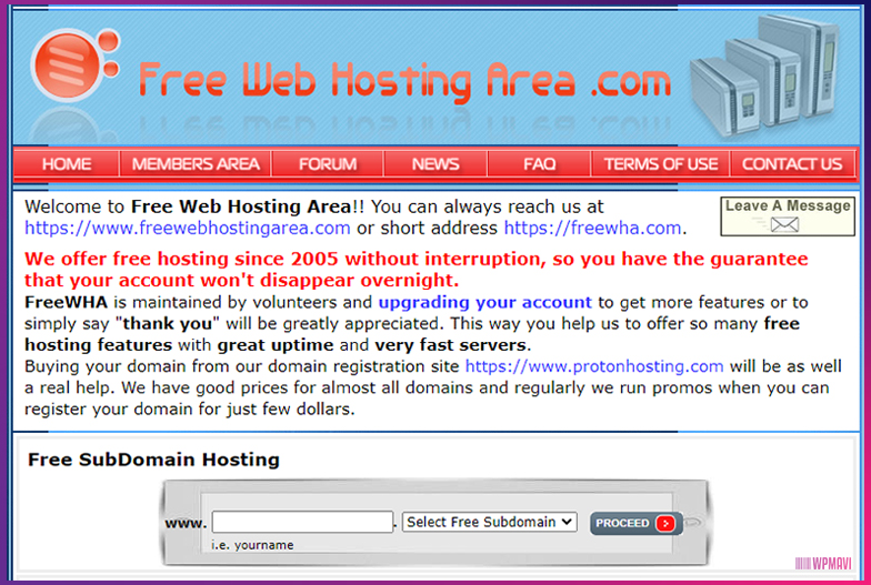 Bedava Site Hosting - Free Web Hosting Area