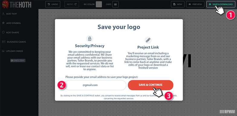 Thehoth Ücretsiz Logo Hazırlama - Kaydetme ve İndirme